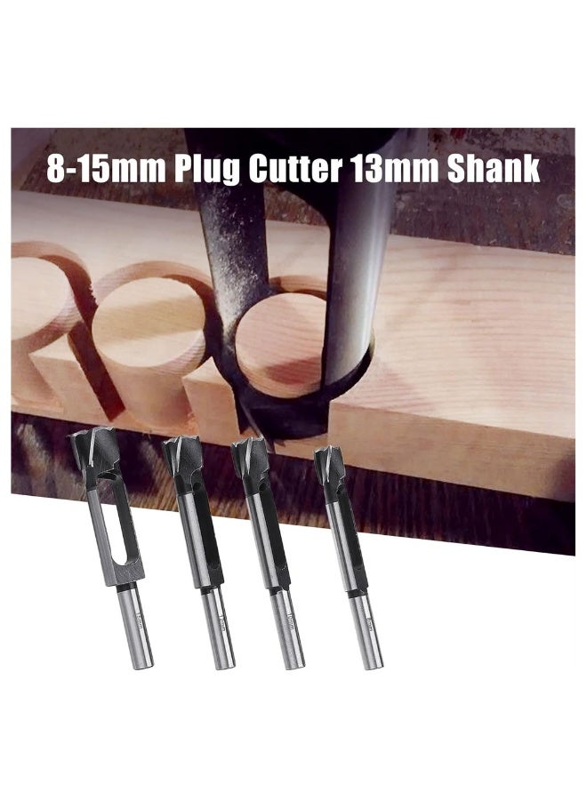 Wood Plug Hole Cutter Standard Wood Dowel Maker Plug Hole Cutter Deep Plug Cutter Core Drill Woodworking Tool for Wood working Furniture Making Carpentry 8mm 10mm 12mm 15mm - Image 2