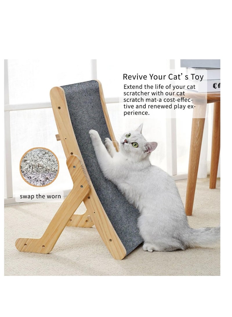 SYOSI 1Pcs Cat Scratch Furniture Protector Adhesive Pad Couch from Cats Scratching DIY Climbing Scratcher Trimmable Carpet Mat Grey 118x15.8In - Image 4