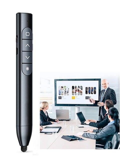 Wireless Presenter Remote,Presentation Clicker for Powerpoint,Presenter Remote with Touch Screen Stylus Pen,Volume Control and Page Flip Presentation Remote for PPT/Mac/Computer/Laptop