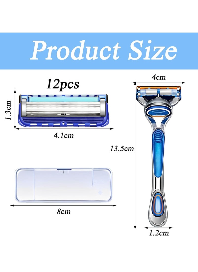 Gillette Fusion Razors for Men, 1 Razor, 8 Blade Refills, Lubrastrip for a More Comfortable Shave and Smooth, with Gillette Fusion 5 Razor Blades, Compatible with Gillette Razors for Men