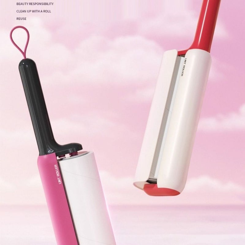 Cherry Pink Lint Roller Pet Hair Remover Strong Adhesive 60 Sheets Furniture Cat Dog Carpet - Image 5