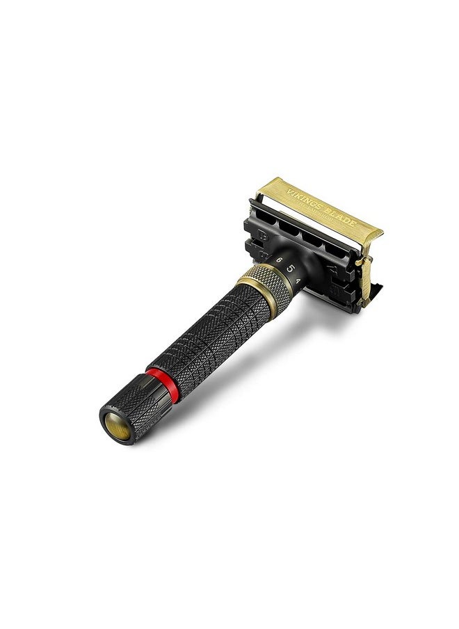 Vikings Blade - Adjustable Double Edge Safety Razor + Luxury Case. Smooth, Reusable, Eco-Friendly (The Emperor “Meiji”) - Image 1