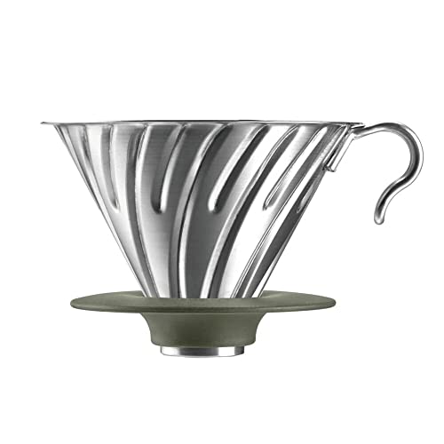 Hario Outdoor V60 Metal Dripper, 02 Silver - Image 1