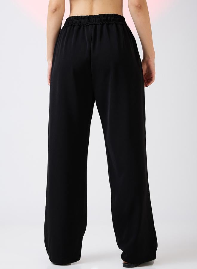 globus Women Black Mid Rise Regular Fit Pants - Image 5