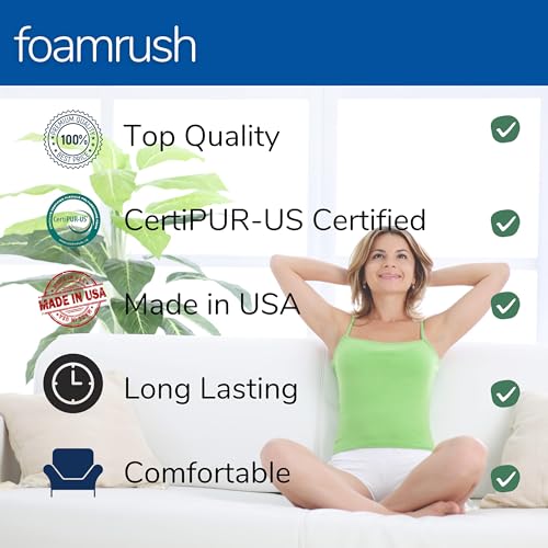 FoamRush 5" x 26" x 26" Upholstery Foam Cushion High Density (Chair Cushion Square Foam for Dinning Chairs, Wheelchair Seat Cushion Replacement) - Image 4
