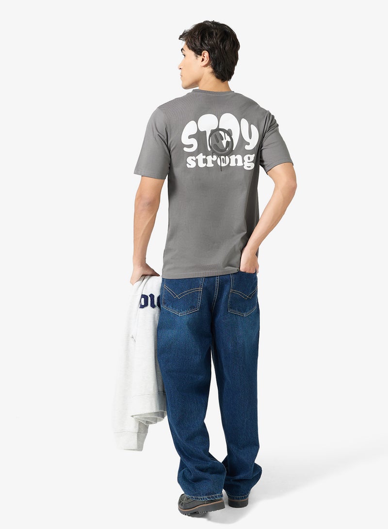 سفنتي فايف تيشيرت مطبوع بقصة عادية - Image 4