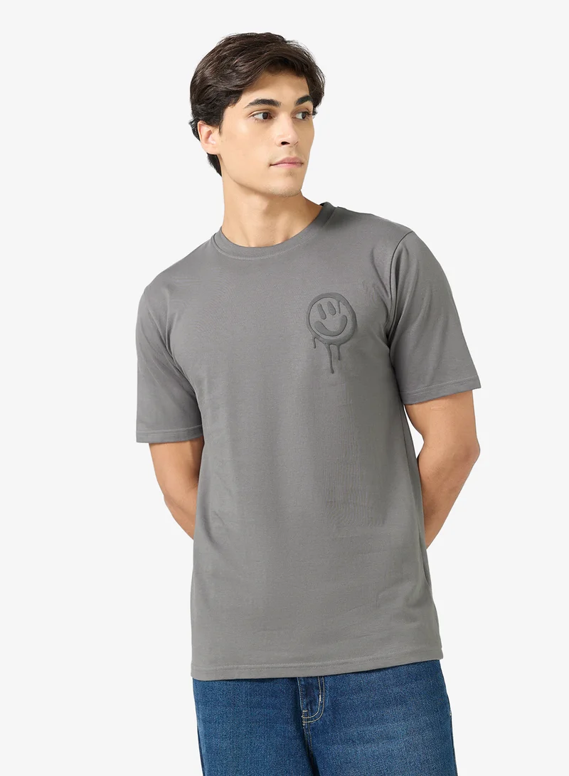 Seventy Five Graphic Print Regular Fit T-Shirt