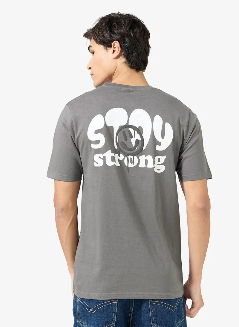 Seventy Five Graphic Print Regular Fit T-Shirt