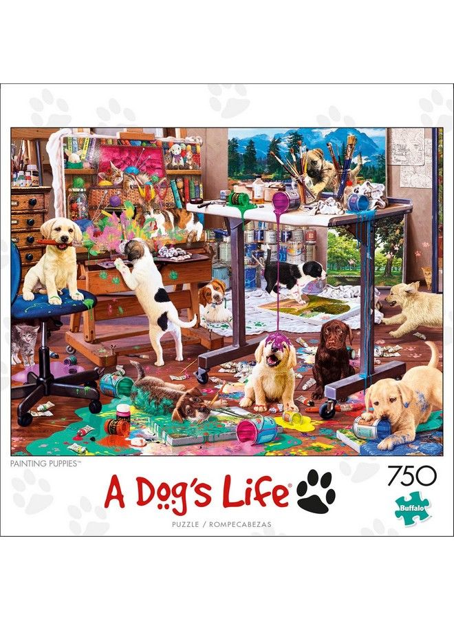 Buffalo Games Painting Puppies 750 Piece Jigsaw Puzzle - Image 3
