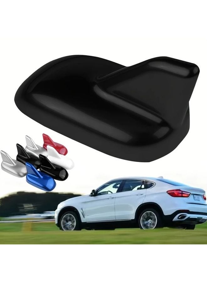White Car Shark Fin Antenna Cover No Drilling Vehicle Simulation Antenna Top Decoration - Image 1