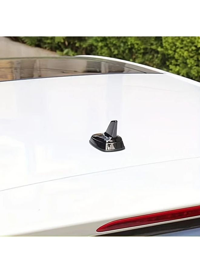 White Car Shark Fin Antenna Cover No Drilling Vehicle Simulation Antenna Top Decoration - Image 4