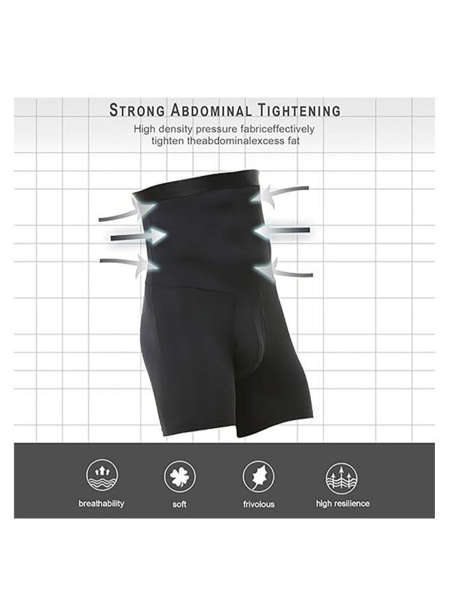 Generic Men Tummy Control Shorts, High Waist Underwear Slimming Shapewear Body Shaper Leg Boxer Briefs, L - Image 2