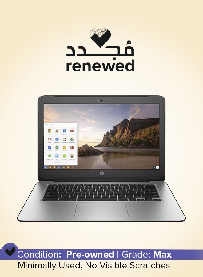 HP تم تجديده - كمبيوتر محمول Chromebook 14 (2017) بشاشة مقاس 14 بوصة، ومعالج Intel Celeron/الجيل الأول/ذاكرة وصول عشوائي سعة 2 جيجابايت/Emmc سعة 16 جيجابايت/بطاقة رسومات Intel HD 500 - Image 1