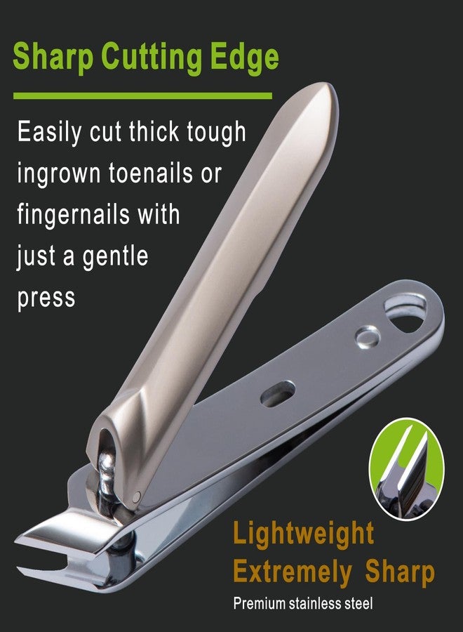 dignity Slanted Pointed Ingrown Nail Clippers,Slanted Edge Blades for Thick Fingernails and Toenails,Angled Toenail Clippers with Non Slip Handle,Cuticle Trimmer,Built in File,Stainless Steel,Extremely Sharp - Image 4