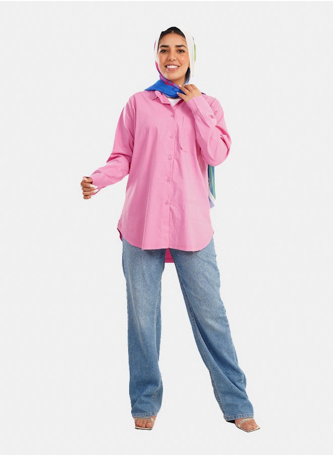 Clue Poplin Relaxed Fit Shirt  - Image 1