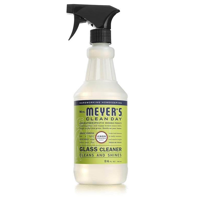 Mrs. Meyer's Clean Day Lemon Verbena Glass Cleaner - 24 Fl Oz for Indoor & Outdoor Use - Image 1