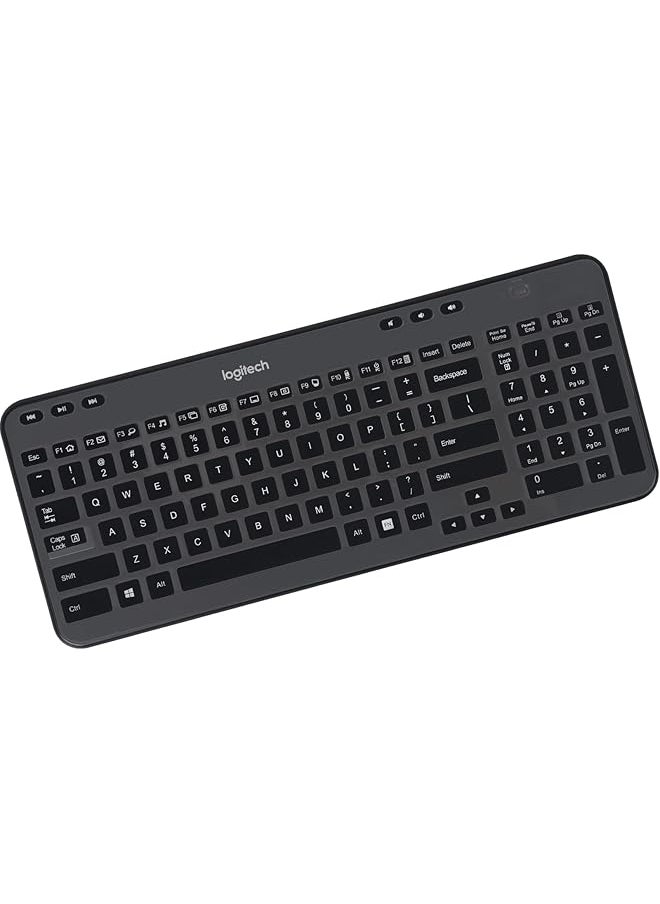 erorex - Keyboard Cover For Logitech K360 Wireless Desktop Keyboard Logitech Mk360 Keyboard Protector Logitech Mk360 K360 Keyboard Accessories Black - Image 1