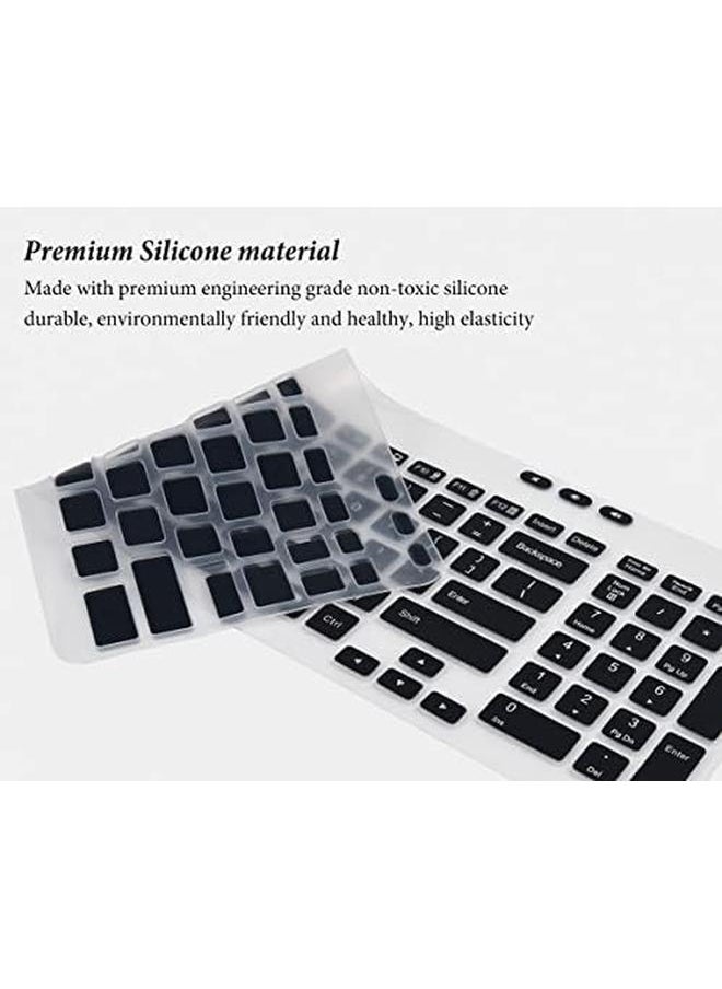 erorex - Keyboard Cover For Logitech K360 Wireless Desktop Keyboard Logitech Mk360 Keyboard Protector Logitech Mk360 K360 Keyboard Accessories Black - Image 1