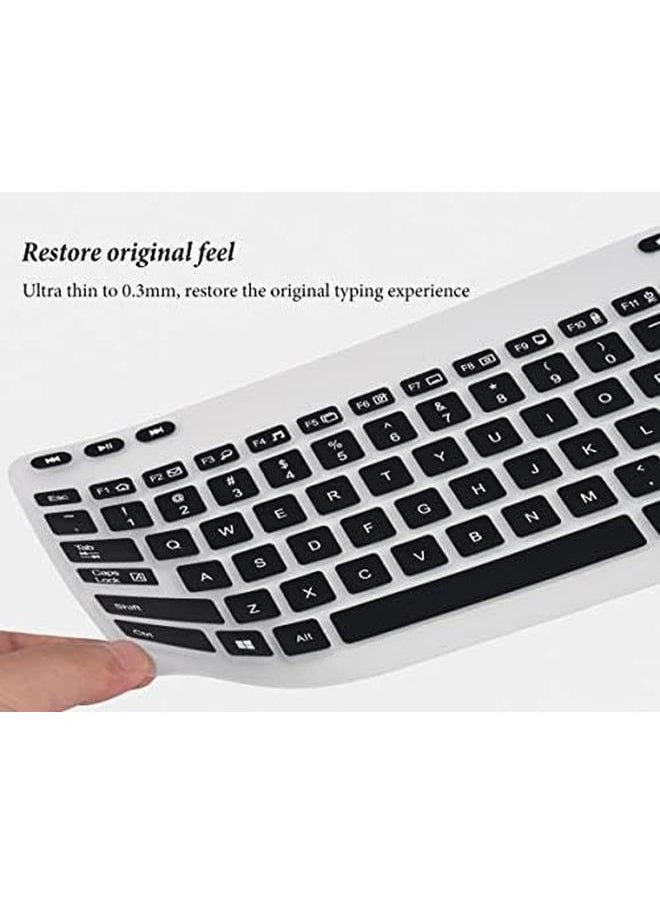 erorex - Keyboard Cover For Logitech K360 Wireless Desktop Keyboard Logitech Mk360 Keyboard Protector Logitech Mk360 K360 Keyboard Accessories Black - Image 1