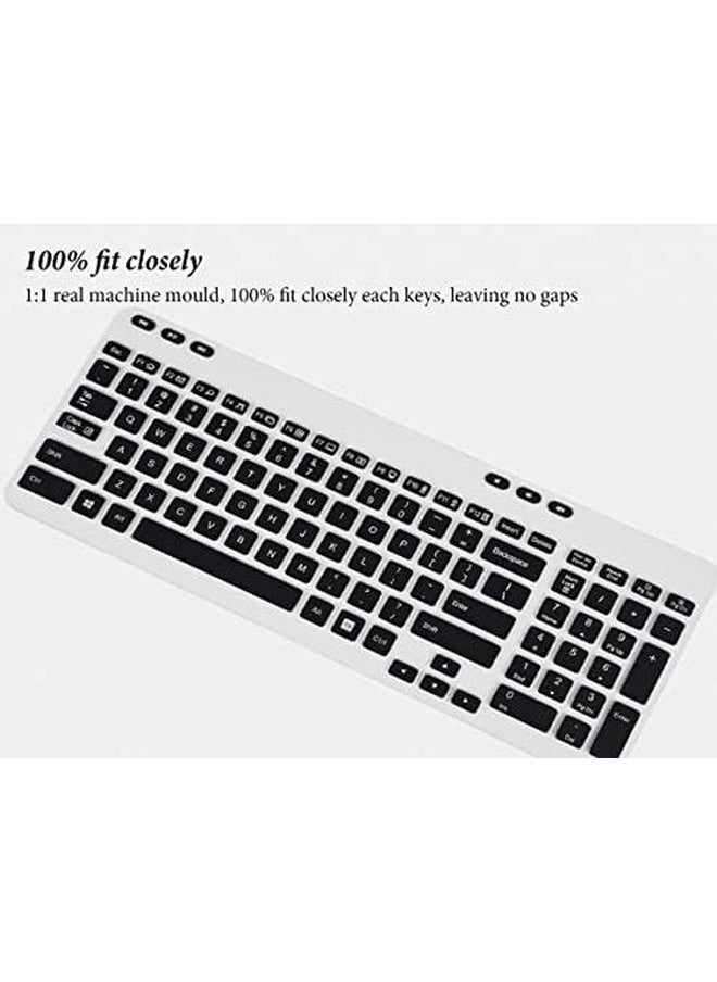 erorex - Keyboard Cover For Logitech K360 Wireless Desktop Keyboard Logitech Mk360 Keyboard Protector Logitech Mk360 K360 Keyboard Accessories Black - Image 1