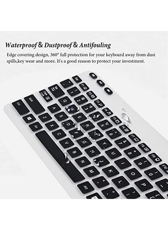 erorex - Keyboard Cover For Logitech K360 Wireless Desktop Keyboard Logitech Mk360 Keyboard Protector Logitech Mk360 K360 Keyboard Accessories Black - Image 1