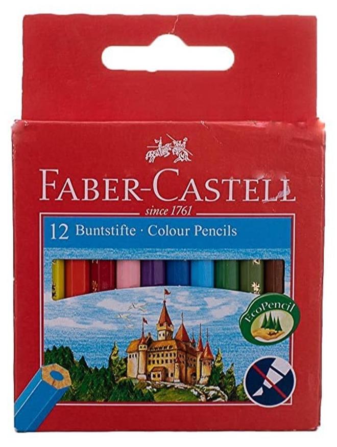 FABER-CASTELL Wooden Colored Pencils, 12 Colors - Image 1