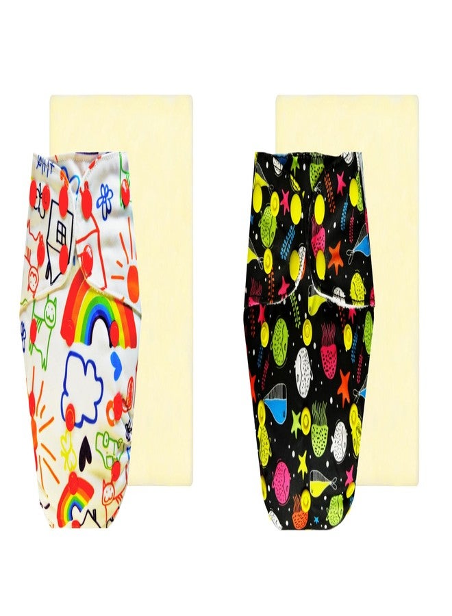 حفاضات دمبلدو إيليت القماشية مع ماصة سحرية (عبوة من قطعتين) | شعور بالجفاف والراحة | تهوية جيدة | مناسبة للسفر | مثالية لفصل الصيف الهندي | من 3 أشهر إلى 3 سنوات | للجنسين - Image 1