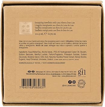 Prija Energising Towelettes Gift Pack for Moisturising Hands and Invigorating the Body Luxurious Travel Wet Wipes with Lotus Flower Premium Natural Viscose Wipes in Gift Box 10 x 4ml - Image 2
