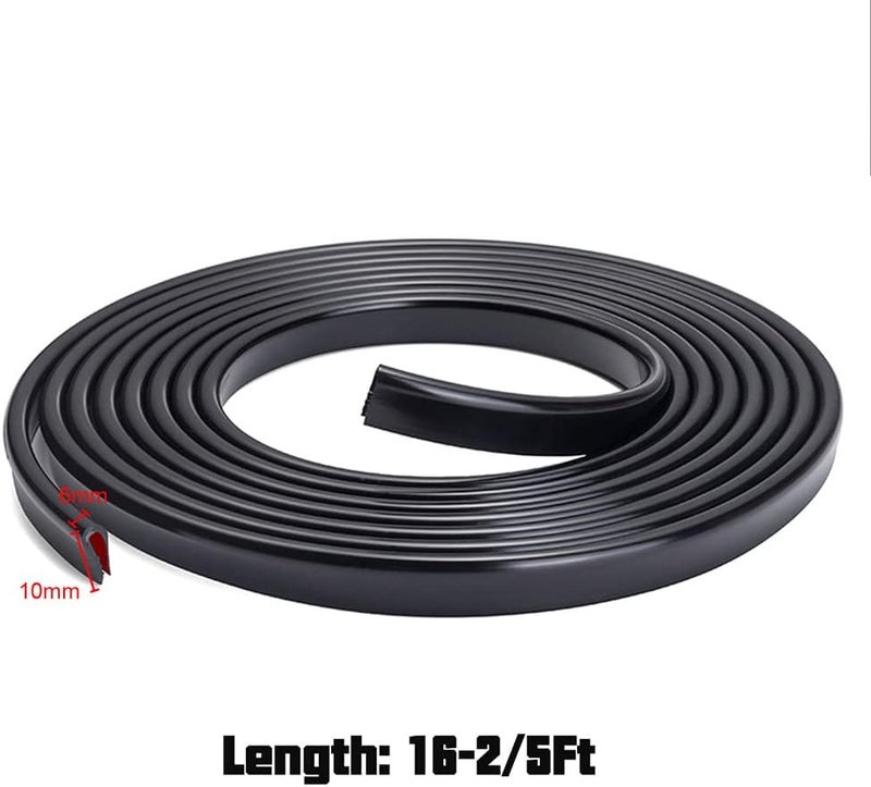 Winunite 16-2/5Ft Car Door Edge Guards Black Glue Universal Fit PVC U Shape Door Edge Trim Automotive Door Edge Molding Door Edge Protector for Sedans Trucks SUV ATV-Installation Tools Provided - Image 3