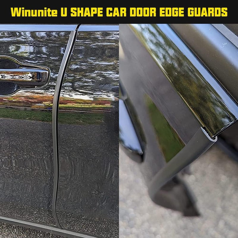 Winunite 16-2/5Ft Car Door Edge Guards Black Glue Universal Fit PVC U Shape Door Edge Trim Automotive Door Edge Molding Door Edge Protector for Sedans Trucks SUV ATV-Installation Tools Provided - Image 2