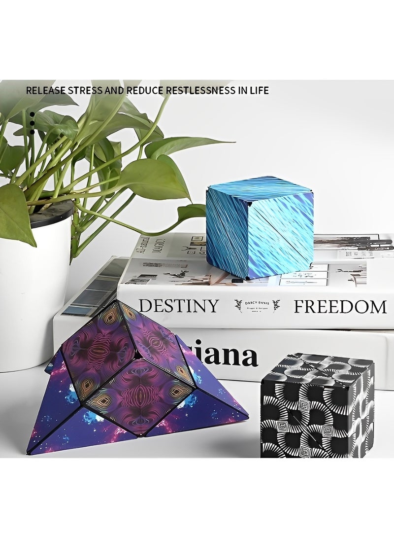 REOCLE Shape Shifting Box Shapeshifting Cube Magic Star Cube Magic 3D Puzzle Cube Transforms Into Over Multi Shapes for Kids and Adults - Image 5