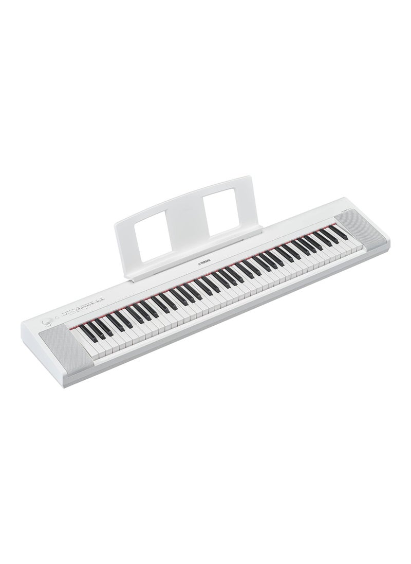 YAMAHA Yamaha 76-Key Piaggero Ultra-Portable Digital Piano, White NP35WH  - Image 1