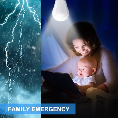 VIHOSE 4 Pcs Solar Light Bulbs Solar Powered Light Portable Emergency LED Bulb Waterproof for Camping Tent Indoor Outdoor Shed Night Fishing Chicken Coop - Image 4