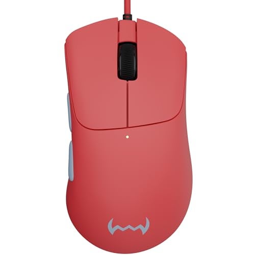 daWg Slay 25, 12400 DPI Wired Gaming Mouse, PixArt 3327 Sensor, 20M Huano Switches, 6 Buttons, 1000Hz Polling Rate, 85gm Lightweight, 220 IPS, 30G Acceleration, 1.5M Braided Cable (Red) - Image 1