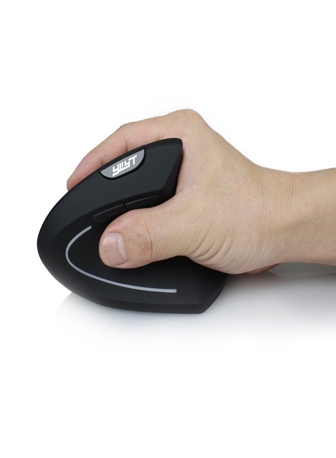 YWYT 2.4G Wireless Vertical Ergonomic Vertical Upright Optical 3 Adjustable DPI Levels/ Plug&Play Black - Image 3