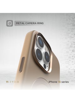 LEVELO iPhone 16 Pro Max MagSafe Case Iris Pro Liquide Silicone Cover/ Built-in Kick Stand/ Metal Camera Ring / Hybrid Construction/ Impact Resistant Corners - Rose Gold  - Image 3