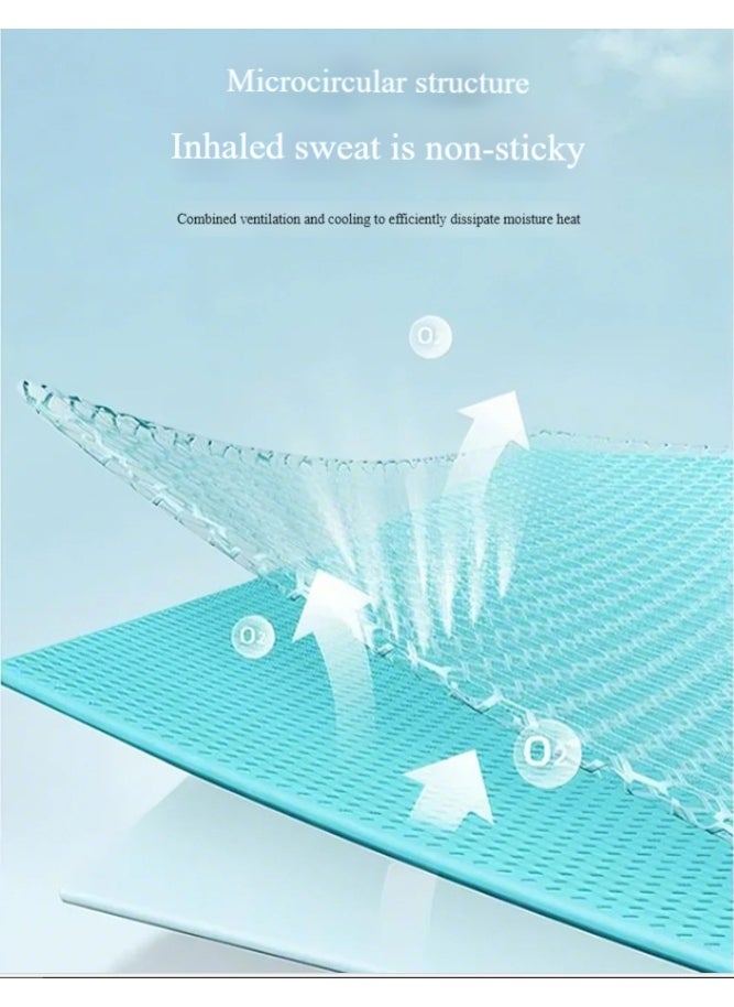 Anna - 90x200cm Summer Foldable Air Conditioning Mat - Cool Silk Mattress with Latex Padding - Image 1
