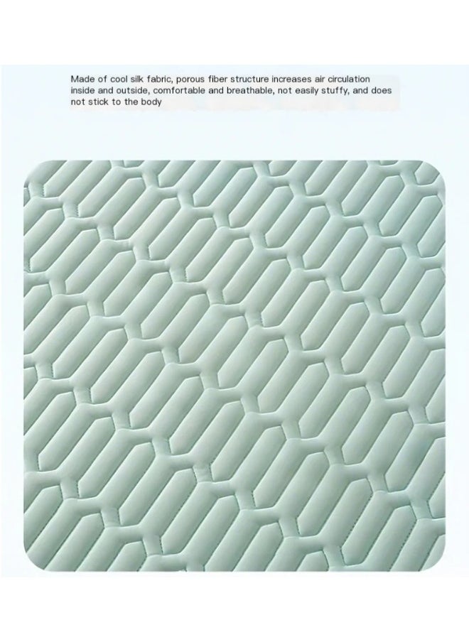 Anna - 90x200cm Summer Foldable Air Conditioning Mat - Cool Silk Mattress with Latex Padding - Image 1
