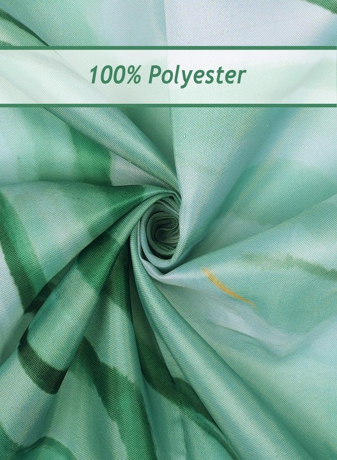 Bonhause Emerald Green Marble Shower Curtain, Ombre Green Gold Modern Abstract Art Bathroom Curtain 72 x 72 Inch Polyester Fabric Waterproof Bath Curtain with 12 Hooks - Image 5