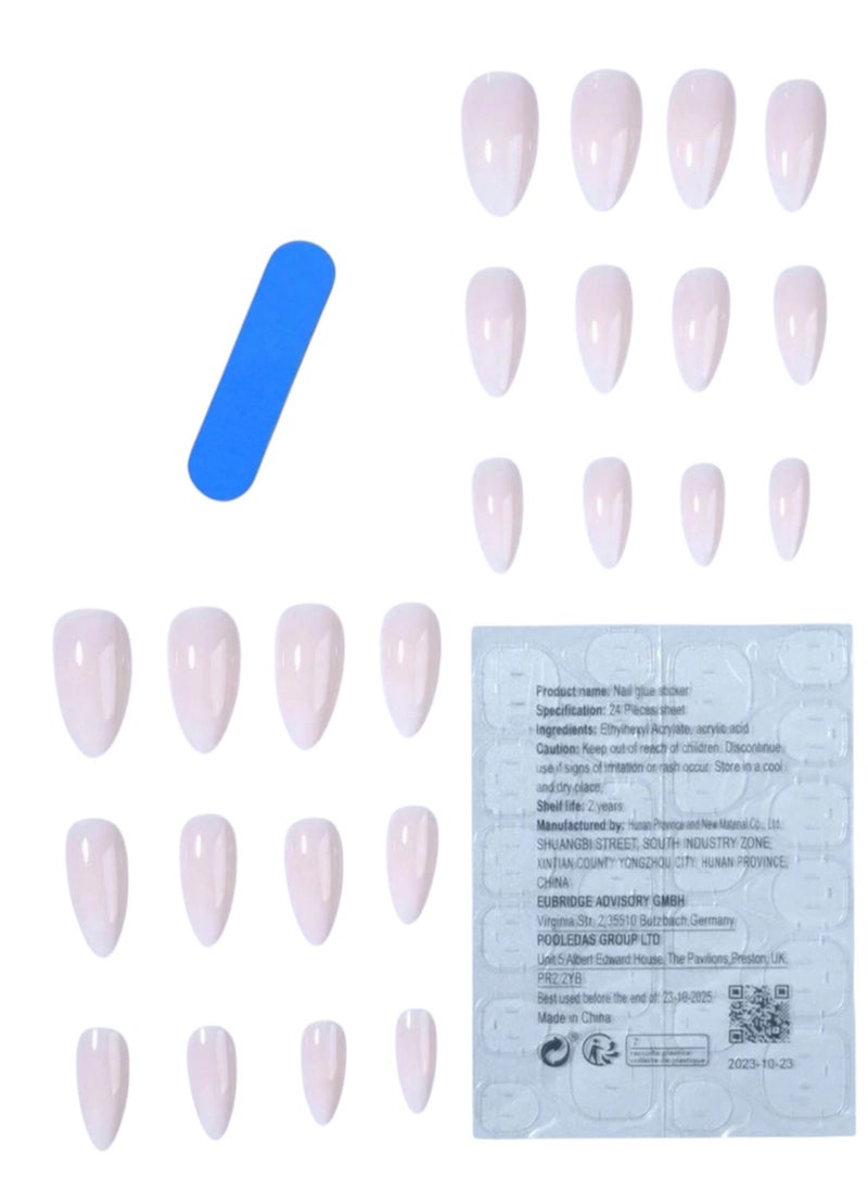 French artificial nails in light/natural colors 24PCS - pzsku/Z8969CE0DBE468B8F7FA6Z/45/_/1739975465/ec4f10a2-0fb8-4a60-9324-5e2d04b6b8ae