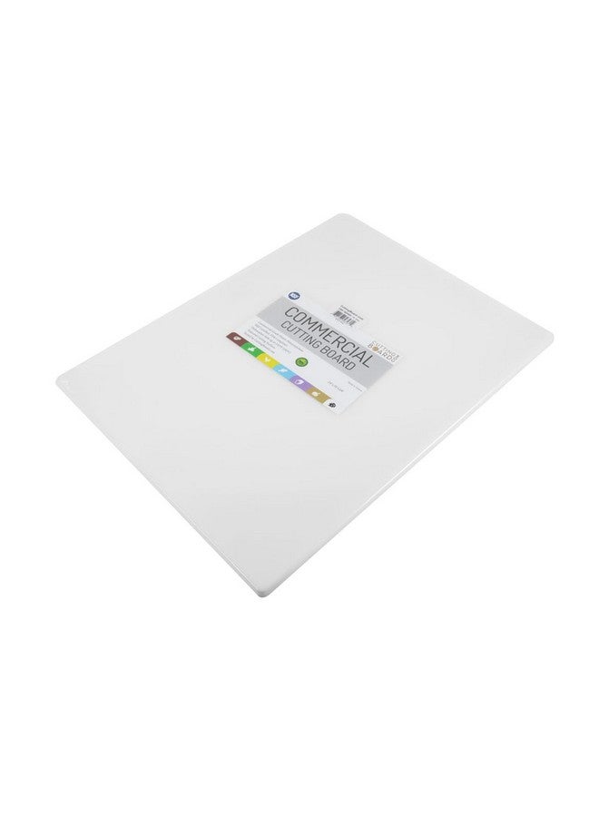 Thirteen Chefs Commercial Grade White Cutting Board - 24 x 18 x 0.5 Inch Extra Large, Superior HDPP Plastic is NSF Approved for Food Service and Kitchens - Image 1