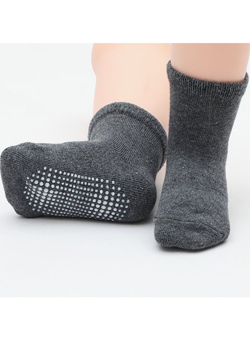Generic 6 Pairs Non-Slip Baby Socks Kids Ankle Socks with Non Skid Soles, for 1-3 Years (M)  - Image 4