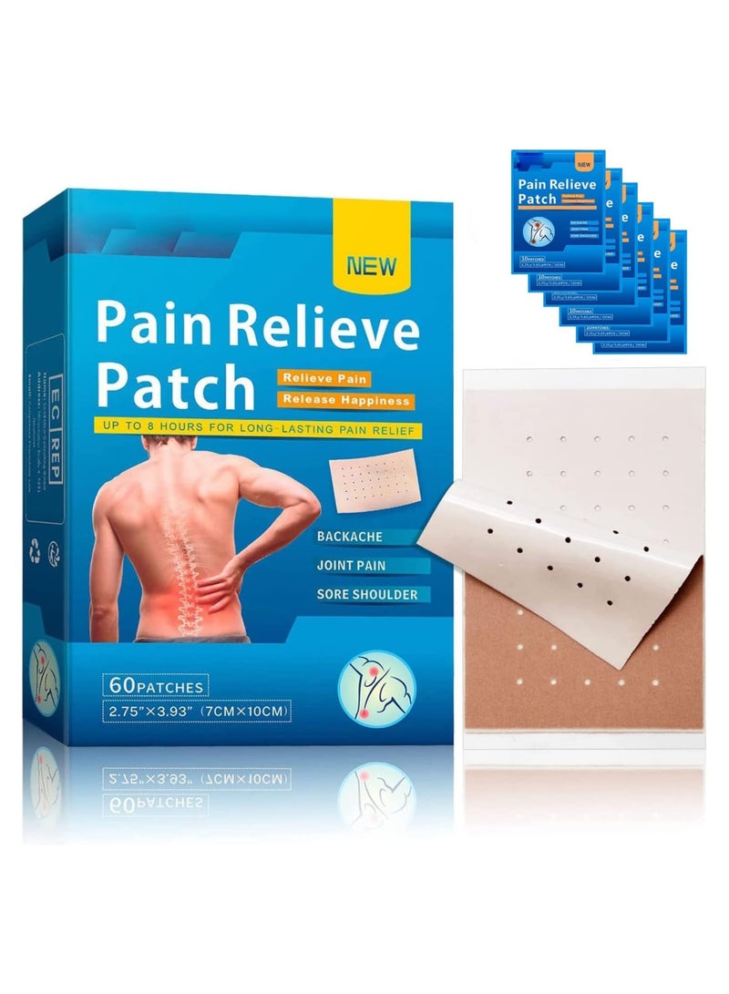SYOSI Pain Relief Patches 60PCS, Herbal Arthritis Pain Patches, Heat Patches for Back Knee Neck Shoulder Pain, Warming Herbal Plaster for Joint Ache, Penetrating Heat Action, Targeted Pain Relief - Image 1