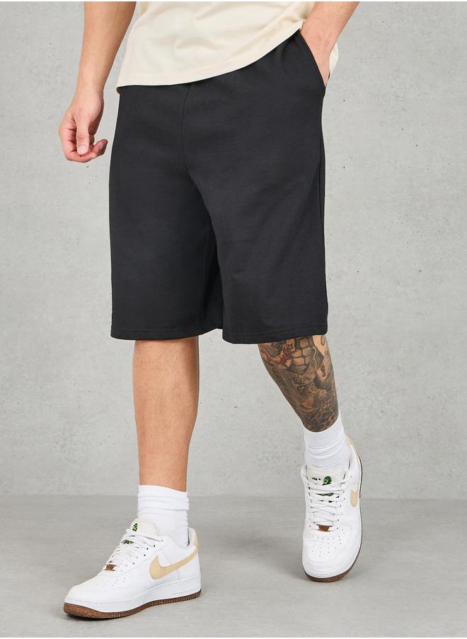 Styli Styli Oversized Solid Shorts with Drawstring  - Image 1