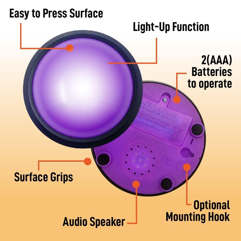 Teacher's Choice Light Up Game Buzzer System, Displays The Winning Player Loud, Unique Sounds for Each Buzzer, Great for Trivia Games, Family Feud, Jeopardy (4 Pack) - Image 5