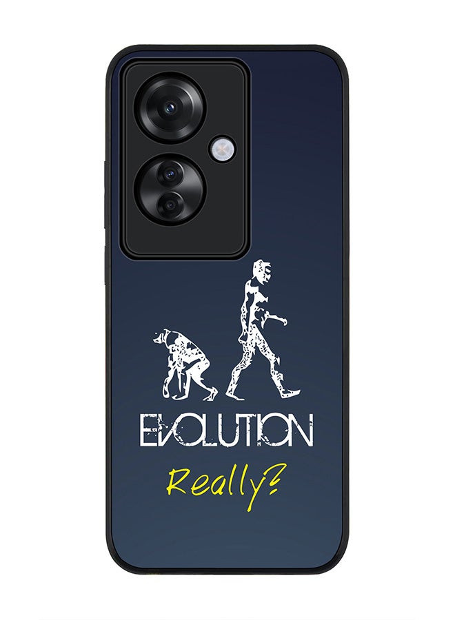 Stylizedd Rugged Black edge case for Oppo Reno11 F / Oppo F25 Pro 5G, Slim fit Case Flexible Anti Drop TPU Gel Thin Cover - Evolution, Really (Grey) - Image 1