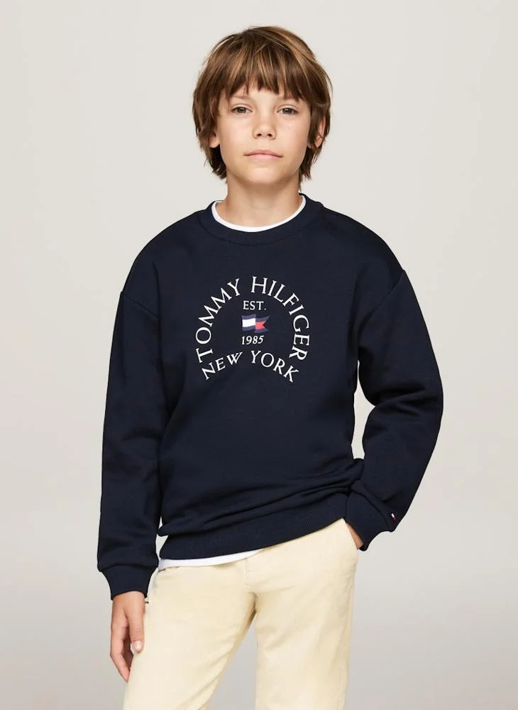 تومي هيلفيغر Youth Logo Sweatshirts