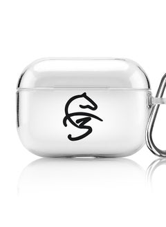 كلاسيك حافظة مطبوعة شفافة لسماعات أبل Airpods 2/1 Soft TPU Gel رقيقة شفافة غطاء مرن - حرف واحد فقط مخصص حرف أولي نمط الأزهار الأبجدية - A (بني)
