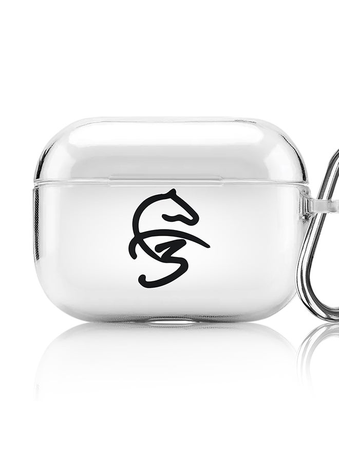 ستايلايزد - كلاسيك حافظة مطبوعة شفافة لسماعات أبل Airpods 2/1 Soft TPU Gel رقيقة شفافة غطاء مرن - حرف واحد فقط مخصص حرف أولي نمط الأزهار الأبجدية - A (بني) - Image 1