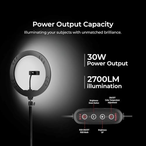DIGITEK (DRL-14 RGB) Multi-Color LED Ring Light with Smartphone Mount - USB Cable, 3-Color Temperature Lights - Ideal for Photography, Video (Without Stand) - Image 5
